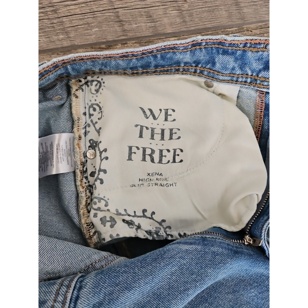 Free People‎ We The Free Deep Size 31 - Xena High Rise Slim Straight - Picture 8 of 16